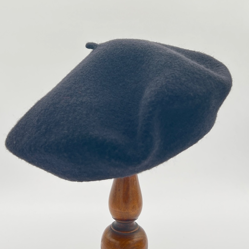 Black Wool Beret